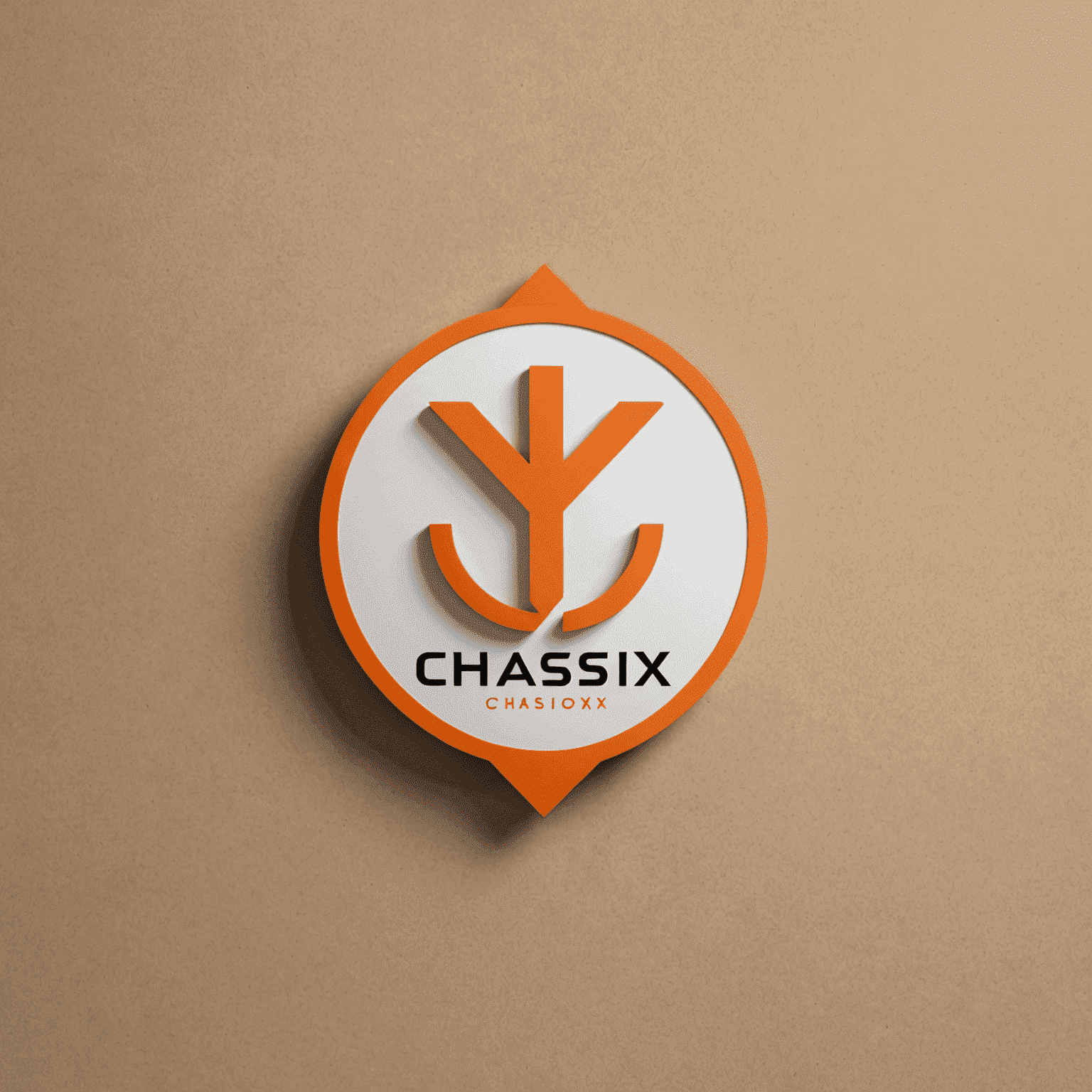 Chassix logo - een modern en strak ontwerp met oranje accenten